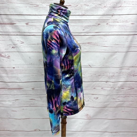 Sno Skins Printed Dreamcatcher Activewear Turtleneck Top - Picture 5 of 7